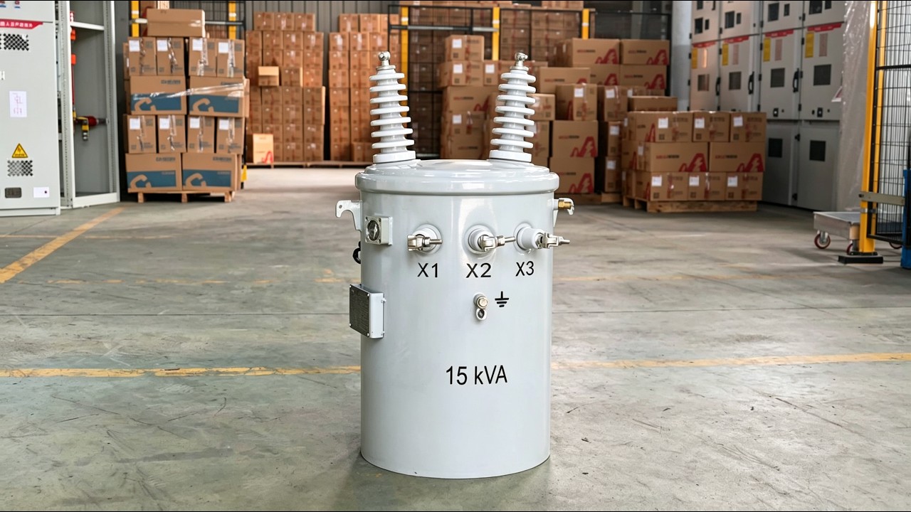 15 kVA Single Phase Pole Mounted Oil-Immersed Transformer | 13200/7620V to 120/240V