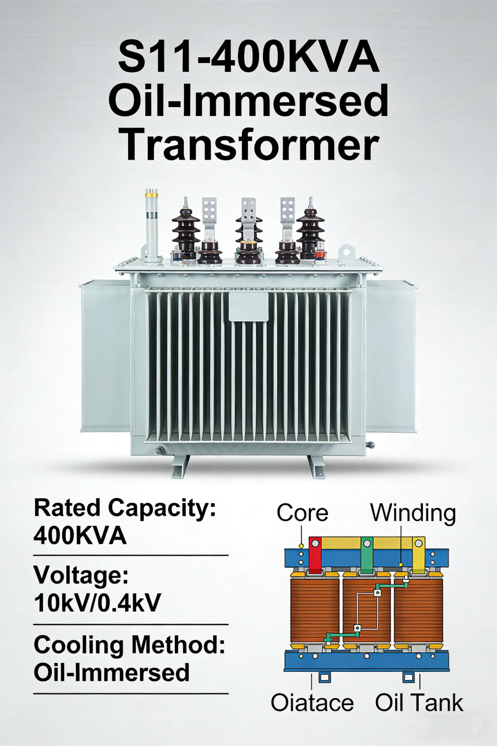 Oil-immersed transformer series for conservator or sealed tank projects