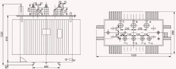 Transformer product series for temperature rise confirmation
