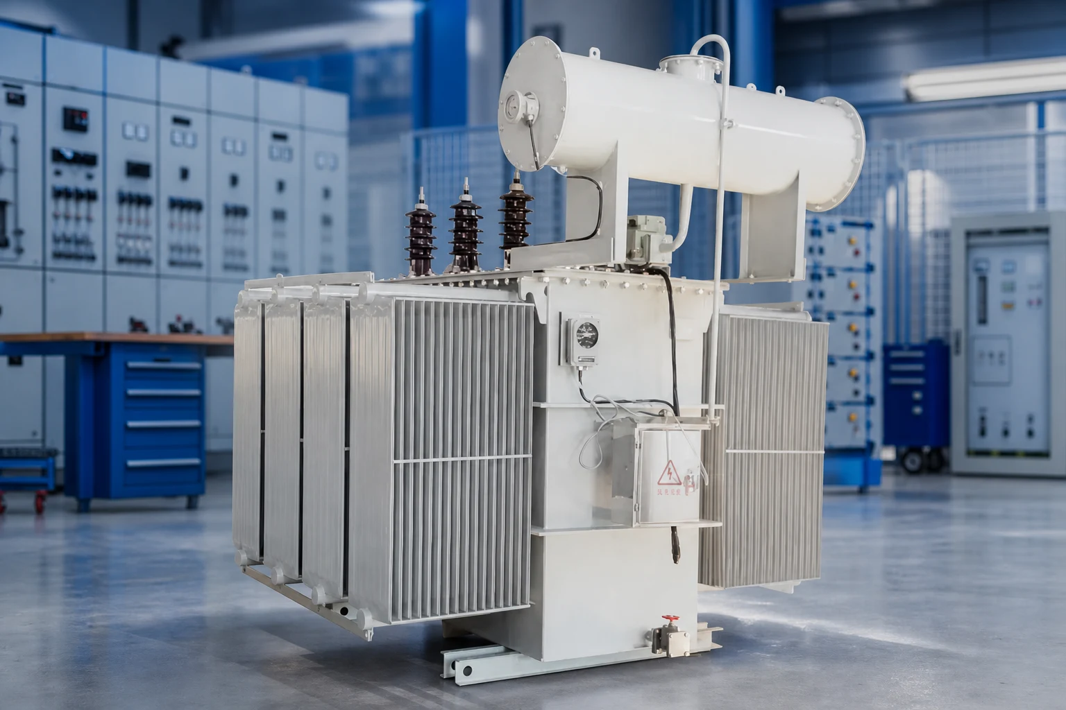 LBAJI transformer — official product photo with illustrative scene background (not a real site photo)