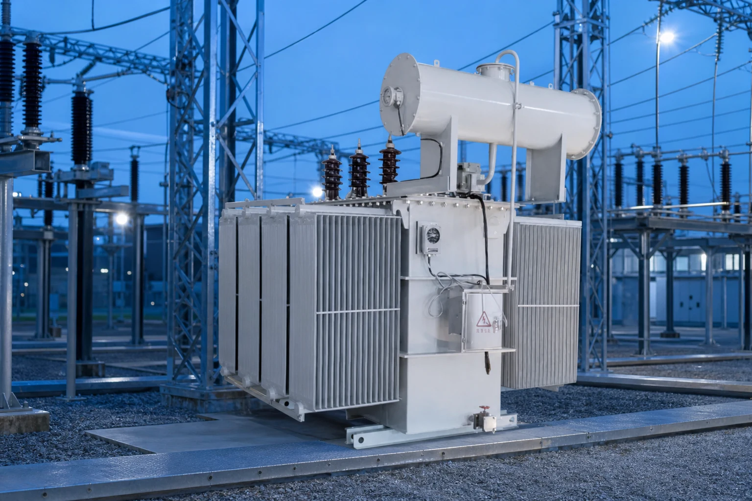 250KVA dry type power transformer — LBAJI official product with illustrative industrial background (not a real site photo)