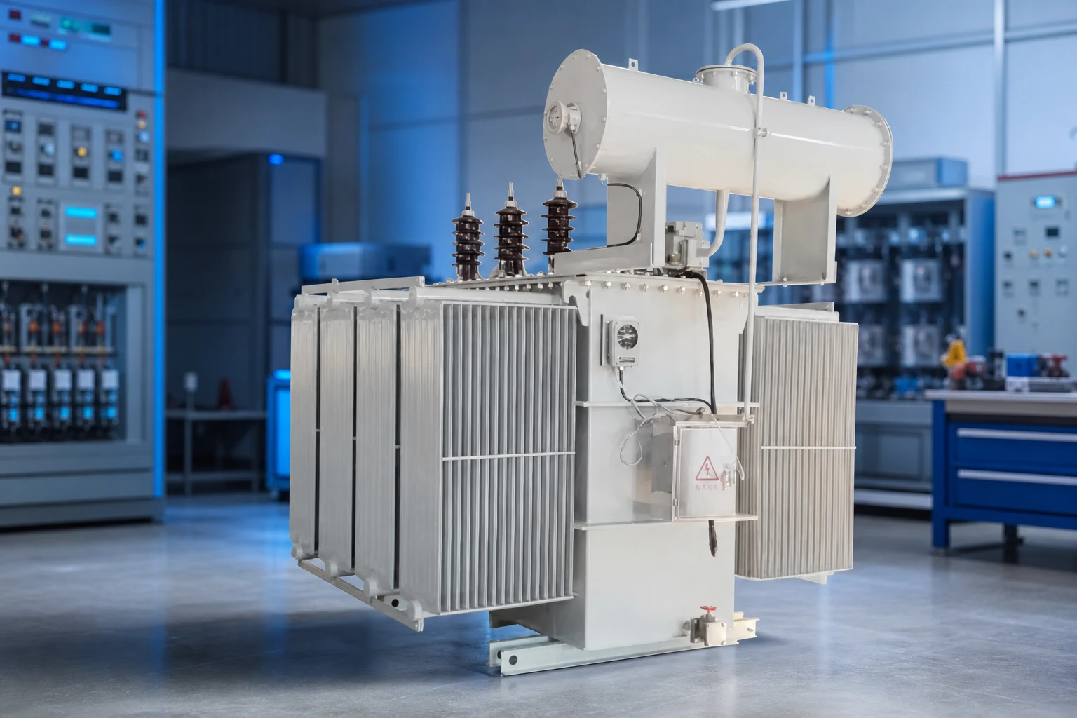 LBAJI transformer — official product photo with illustrative scene background (not a real site photo)