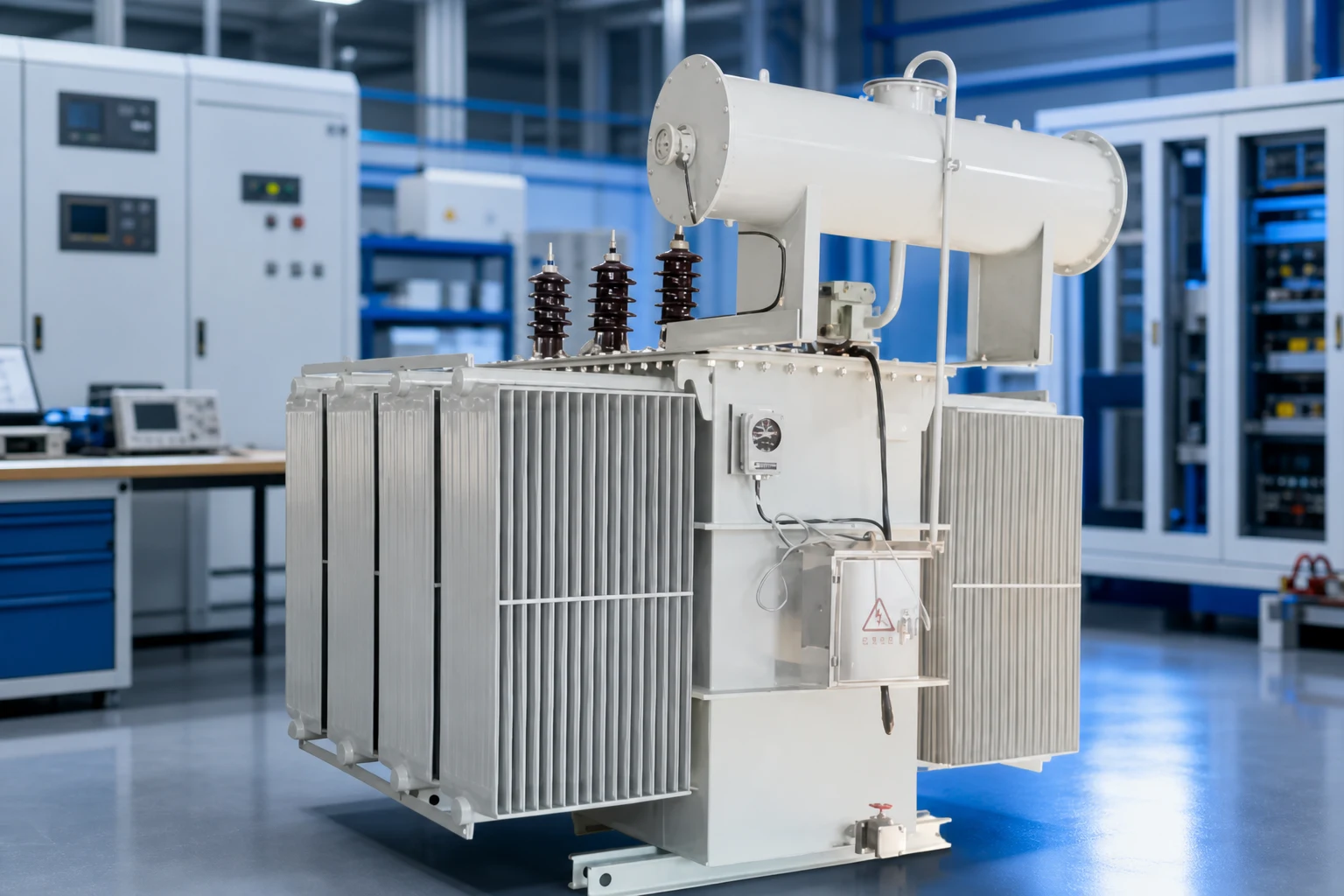 LBAJI transformer — official product photo with illustrative scene background (not a real site photo)