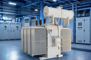 75KVA dry type power transformer — LBAJI official product with illustrative background (not a real site photo)