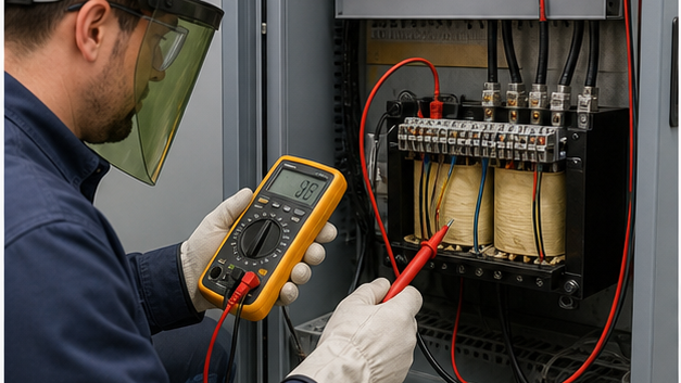 Control transformer voltage testing