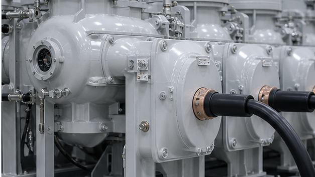 Sealed gas-insulated switchgear modules with cable interfaces