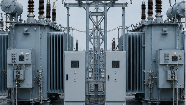 Three-phase transformer connections