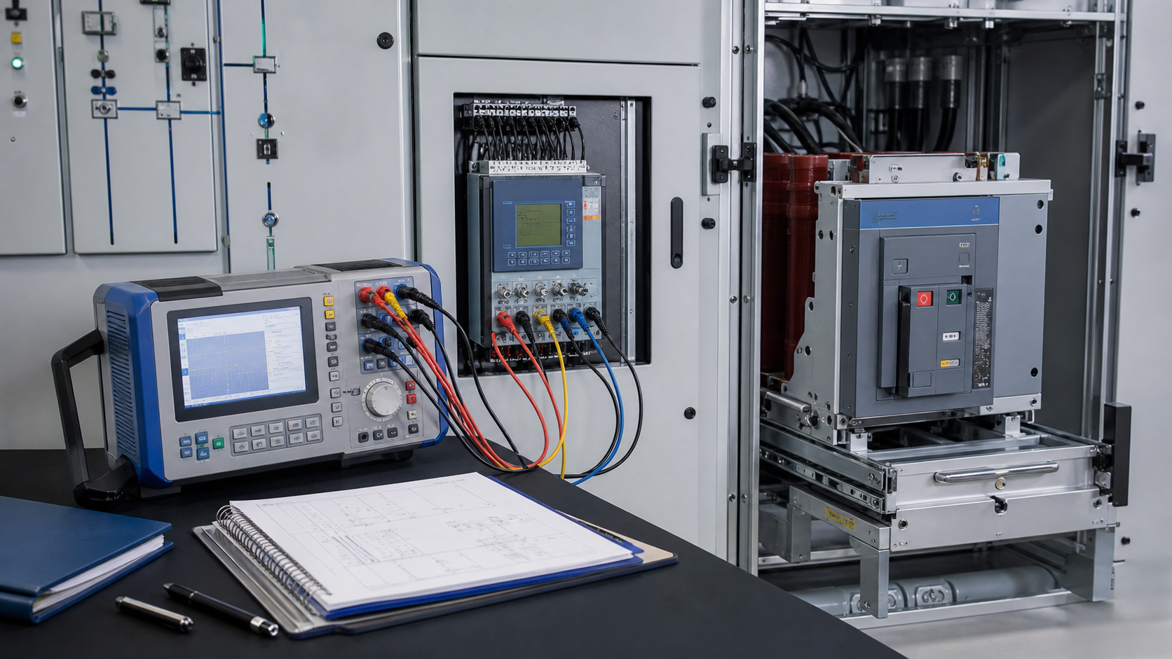Protection relay commissioning test