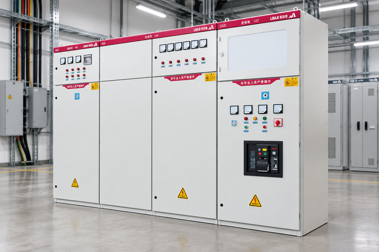 LBAJI product equipment illustrating 200 amp distribution panel