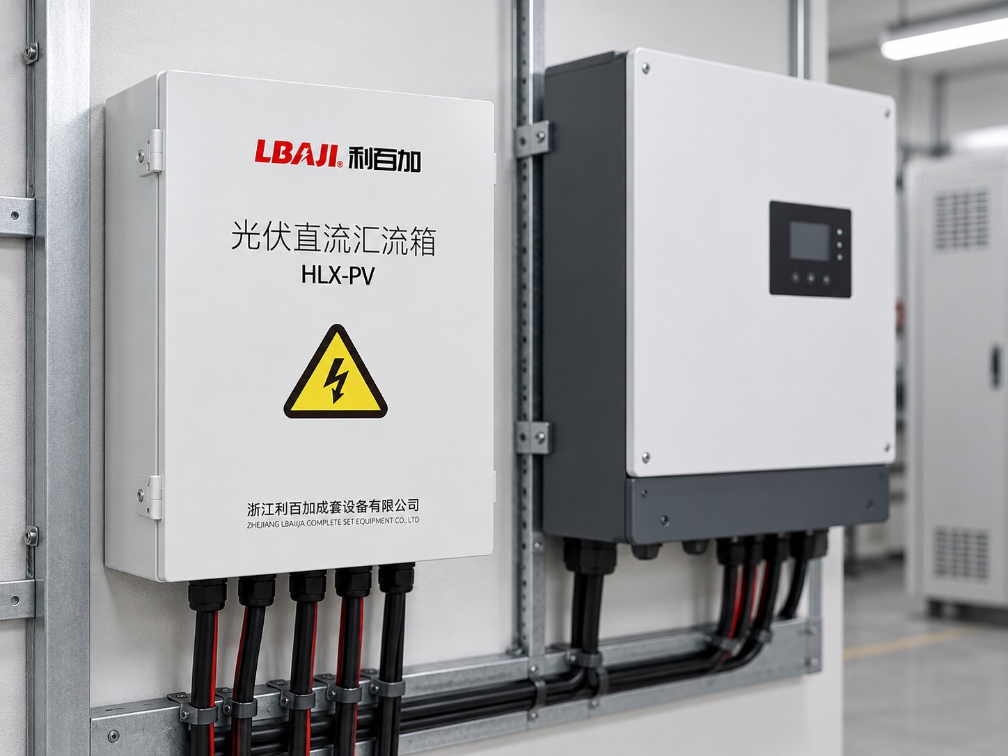 LBAJI photovoltaic grid-connected cabinet illustrating the inverter-side interface