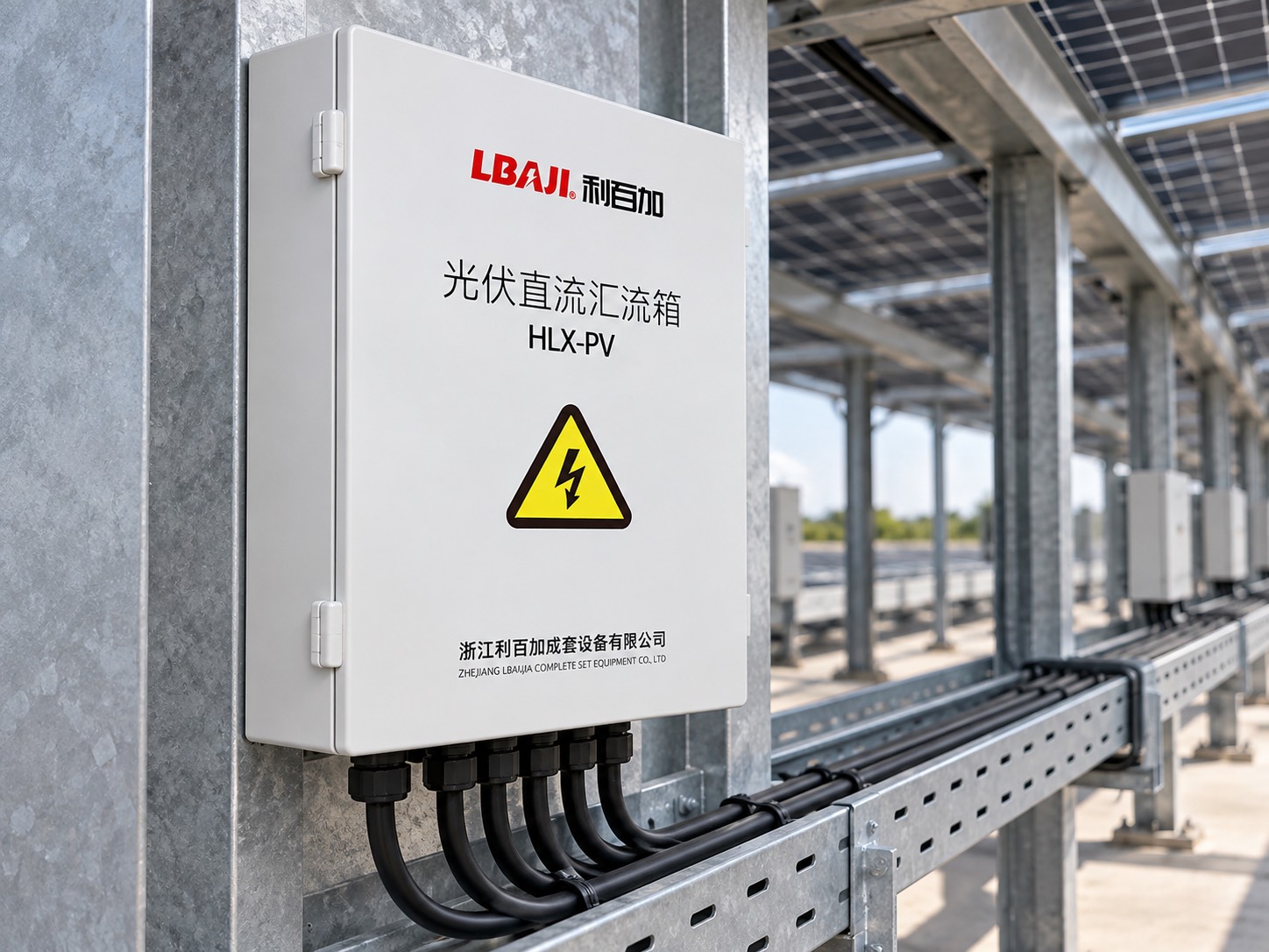 LBAJI prefabricated substation product illustrating upstream transformer interface for PV collection
