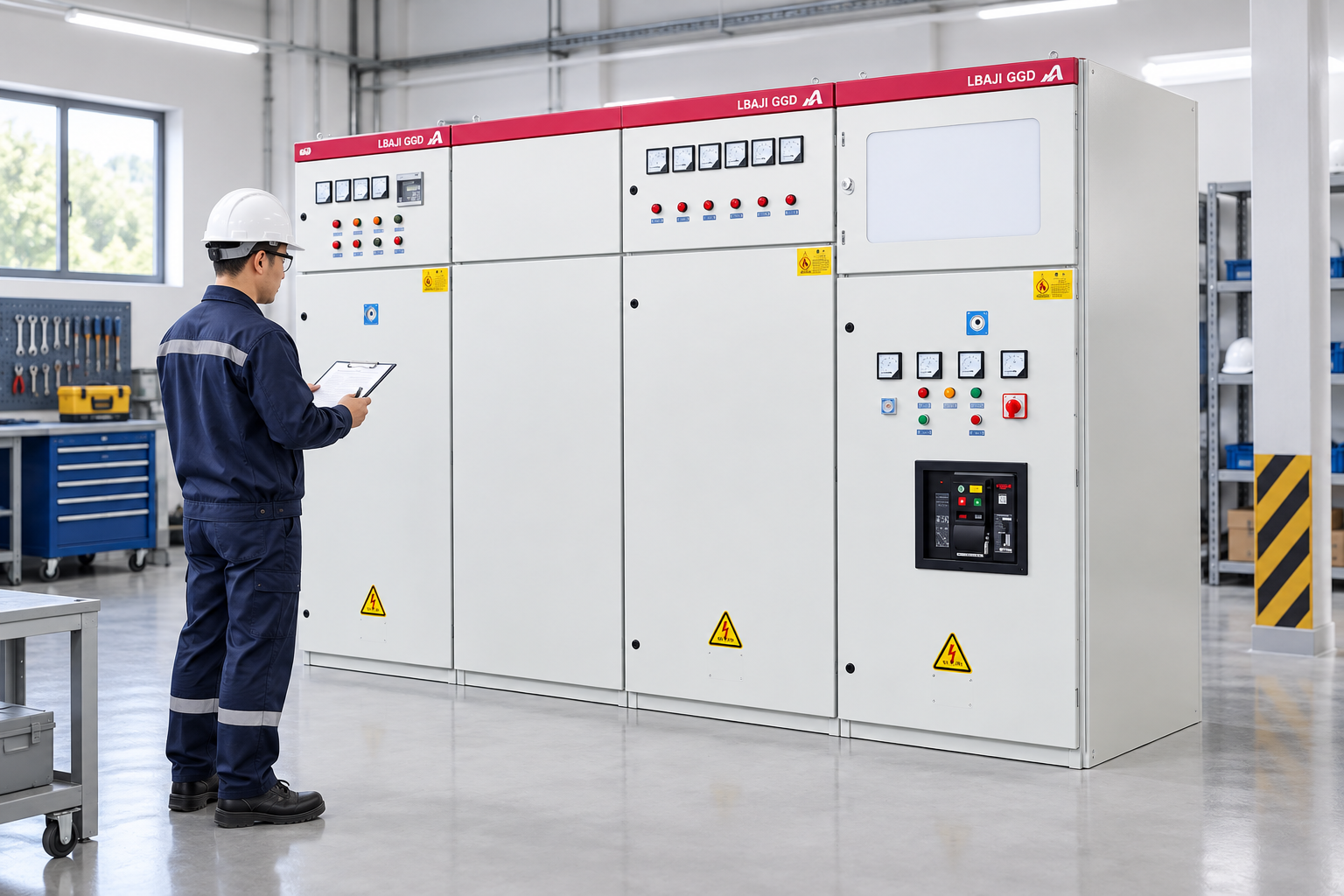 LBAJI product equipment illustrating adding circuit breaker to panel