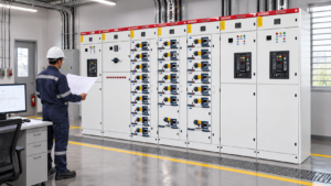 LBAJI product equipment illustrating control and relay panel