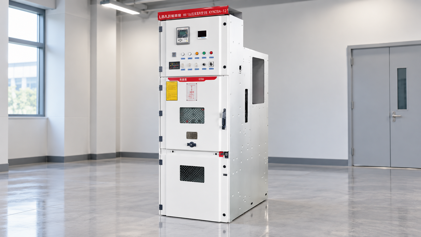 LBAJI KYN28A-12 medium-voltage switchgear cabinet used in a voltage comparison