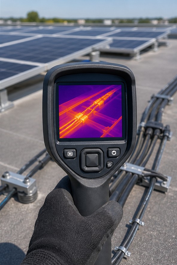 Thermal inspection of installed photovoltaic connectors