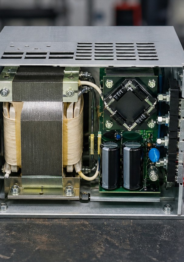 Transformer rectifier unit internal components