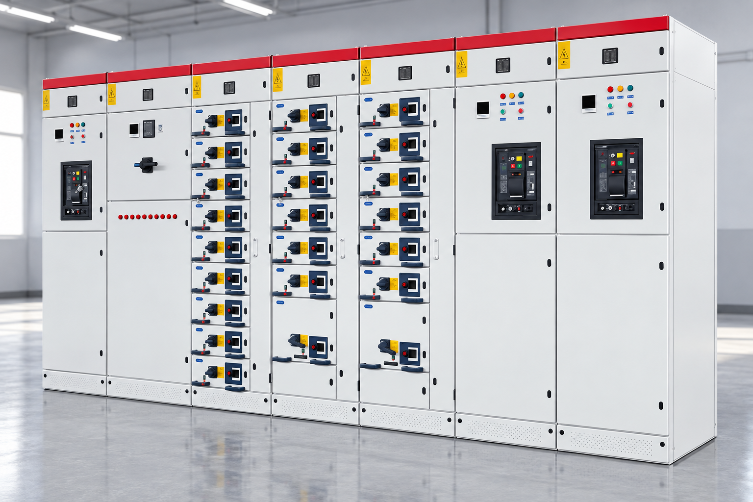 MNS/GCK/GCS Low-Voltage Withdrawable Switchgear exterior panel reference view