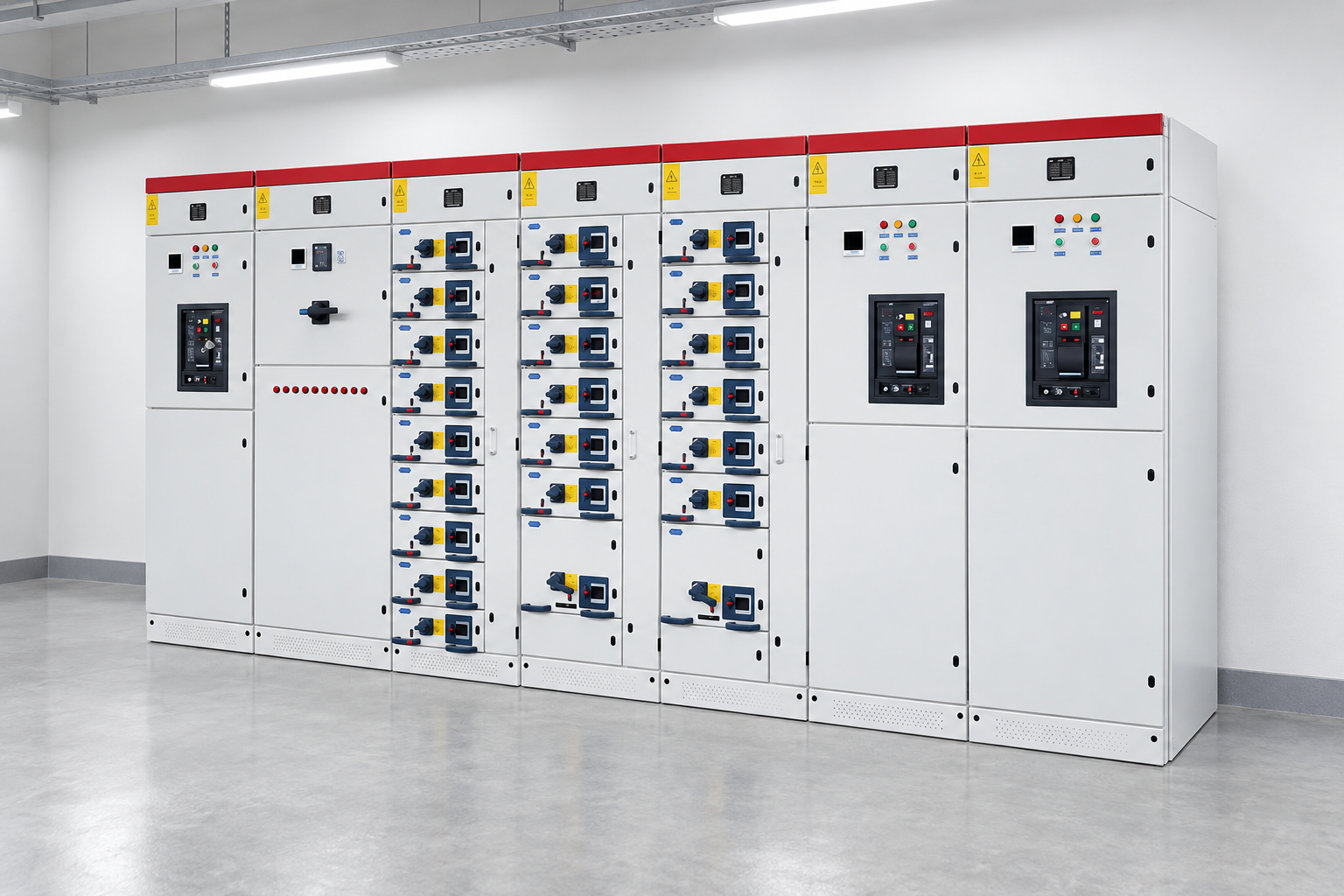 MNS/GCK/GCS Low-Voltage Withdrawable Switchgear assembly in planned clean environment