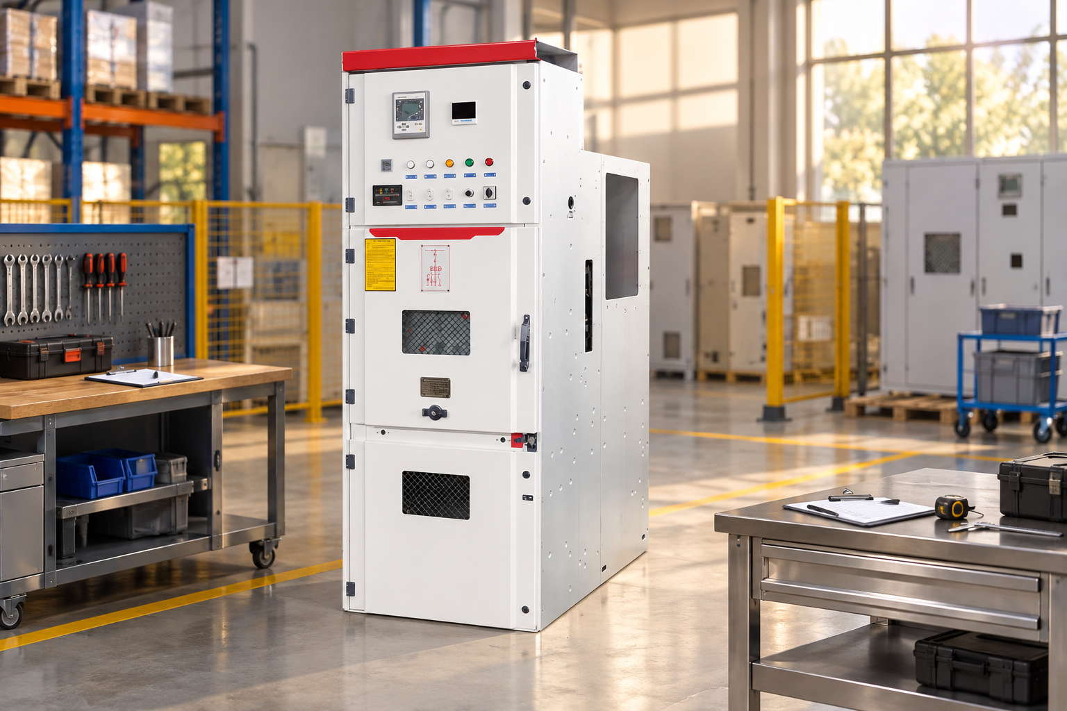 KYN28A-12 Metal-clad Withdrawable AC Switchgear exterior reference for electrical switchgear manufacturing
