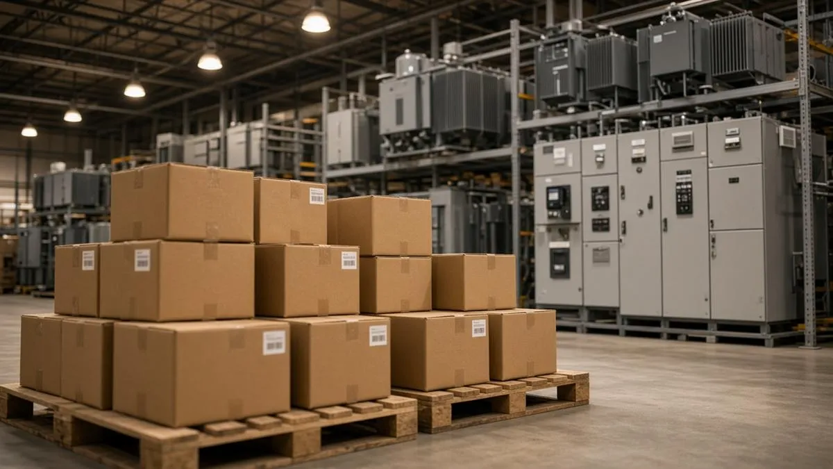 Electrical equipment prepared for shipment