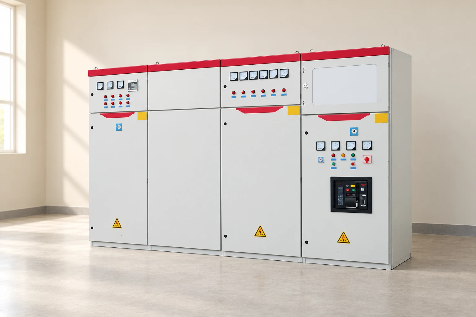 LBAJI GGD switchgear assembly in an indoor equipment room