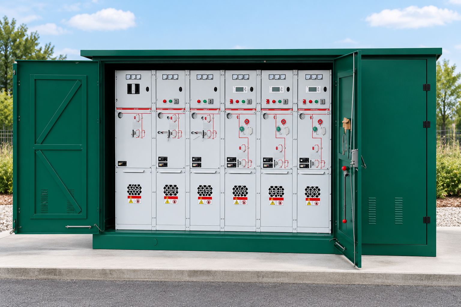 XGW-12/630-25 Ring Main Unit reference cabinet exterior detail