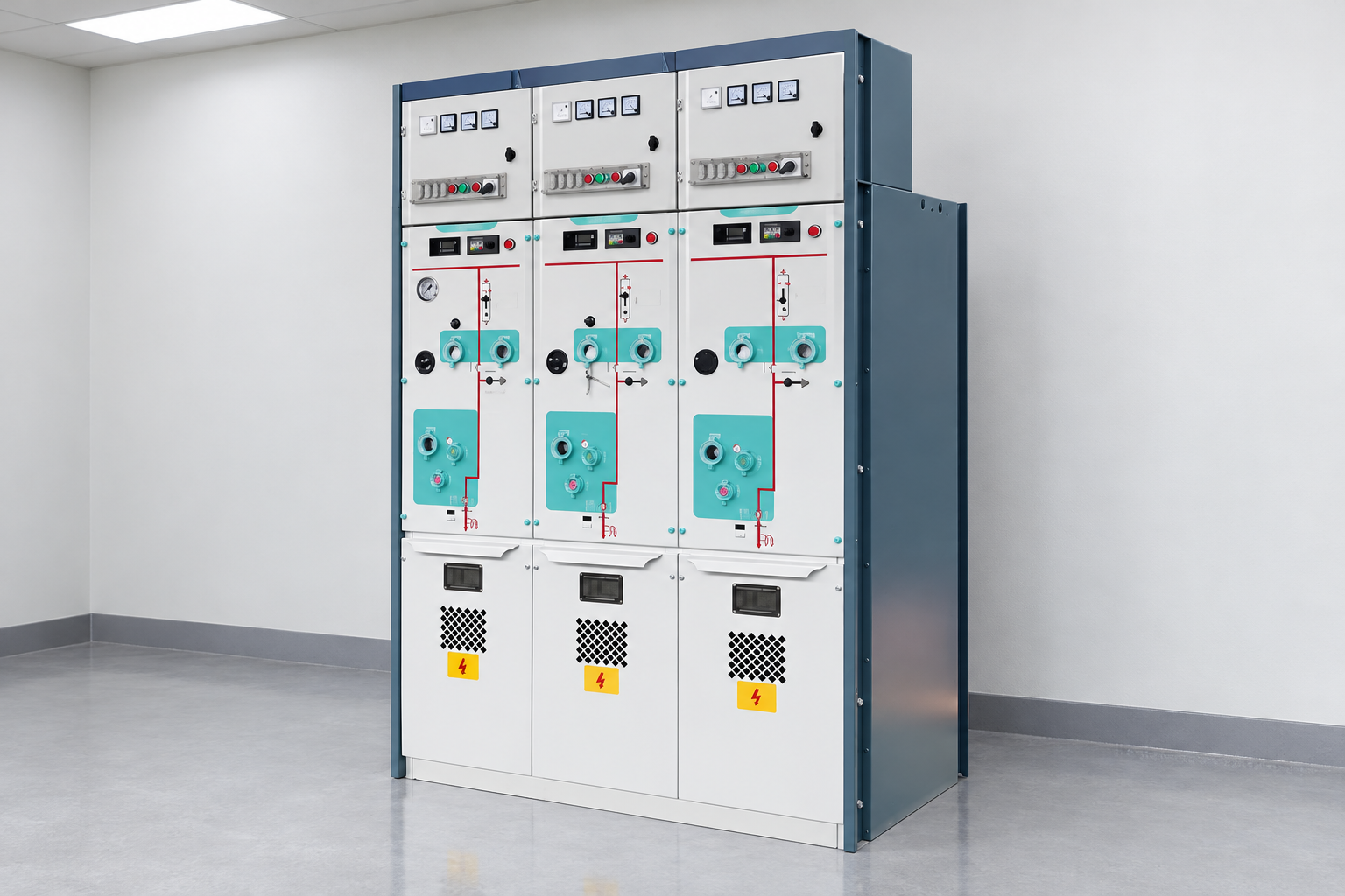 LBHB-12(V)/630-20 Eco-Friendly Gas-Insulated Ring Main Unit assembly in planned clean environment