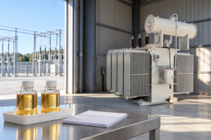Reference transformer in maintenance bay beside separate sample-bottle counter